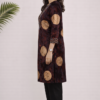 Noor Ajrakh Velvet Kurta Set – Geometric Dots