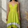 Disha Cotton Poplin Asymmetric Layered Dress