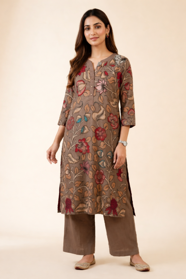 Sakura Kalamkari Nellore Silk Kurta Set II