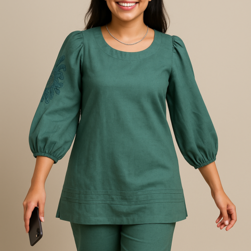 Cora Teal Cotton Poplin Co-ord Set