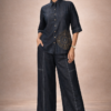 Reena Denim Button-Down Co-ord Set