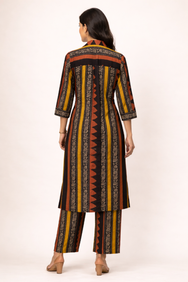 Myra 3-Piece Handblocked Printed Kurta Set