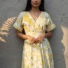 Gia Dori Cotton Linen Smocked Midi Dress