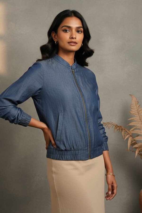 Zia Tencel Hand Embroidery Bomber Jacket II