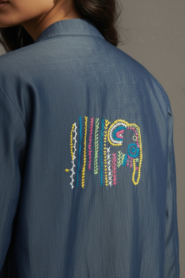 Zia Tencel Hand Embroidery Bomber Jacket II