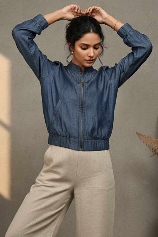 Zia Tencel Hand Embroidery Bomber Jacket II