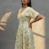 Gia Dori Cotton Linen Smocked Midi Dress
