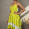 Disha Cotton Poplin Asymmetric Layered Dress