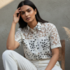 Amelia Cream Linen Lace Shirt