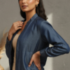 Zia Tencel Hand Embroidery Bomber Jacket I