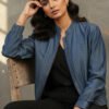 Zia Tencel Hand Embroidery Bomber Jacket I