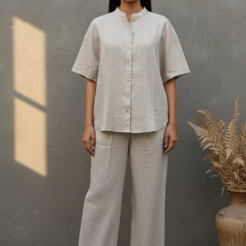 Mia Linen Striped Co-ord Set