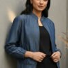 Zia Tencel Hand Embroidery Bomber Jacket I