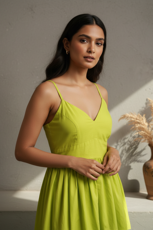 Disha Cotton Poplin Asymmetric Layered Dress