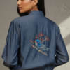 Zia Tencel Hand Embroidery Bomber Jacket I