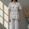 Amelia Cream Linen Lace Shirt