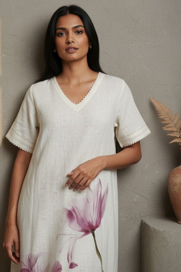 Avani Linen Floral Maxi Dress