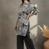 Eliana Linen Floral Top and Striped Pants Set