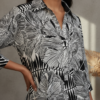 Eliana Linen Floral Top and Striped Pants Set