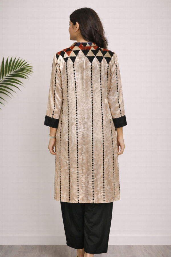 Falak Viscose Velvet Angrakha Kurta Set