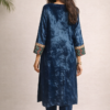 Adira Ajrakh Velvet Co-ord Set – Blue