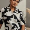 Hazel Linen Floral Top and Striped Pants Set