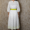 Devyani Mul Cotton Schiffli Pleated Dress