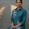 Saisha Slub Cotton Embroidered Dress