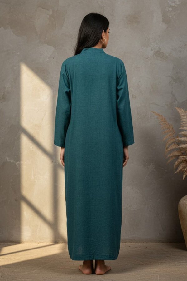 Saisha Slub Cotton Embroidered Dress
