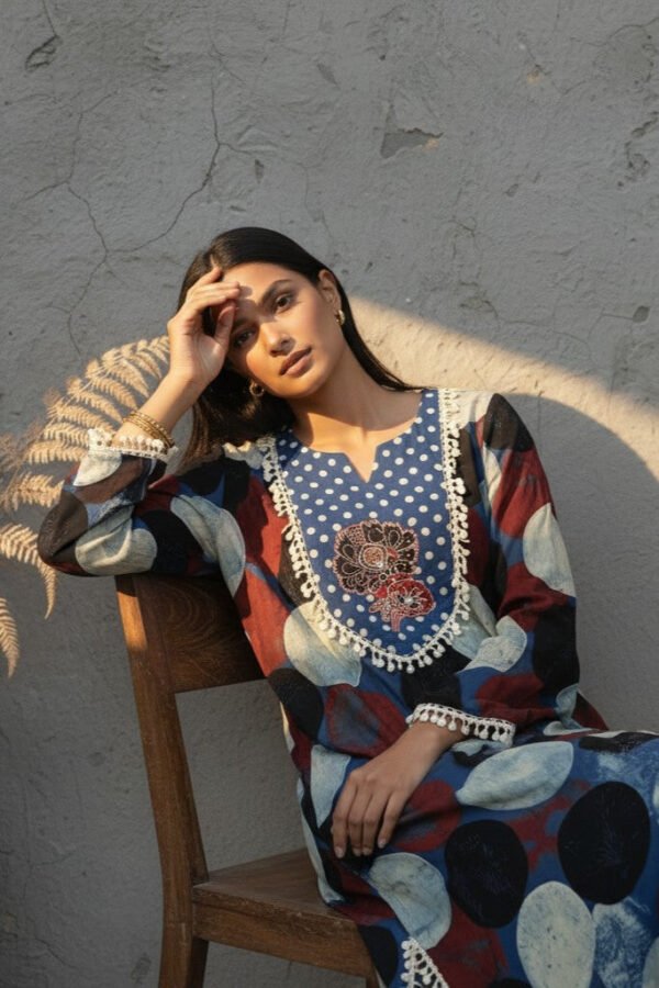 Zoya Modal Silk Ajrakh Maxi Dress