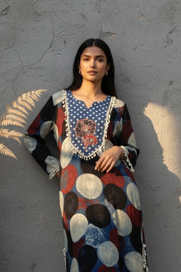 Zoya Modal Silk Ajrakh Maxi Dress