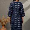 Kyra Double Ikkat Cotton V-Neck Dress