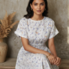 Ehsaas Cotton Poplin Embroidered Midi Dress