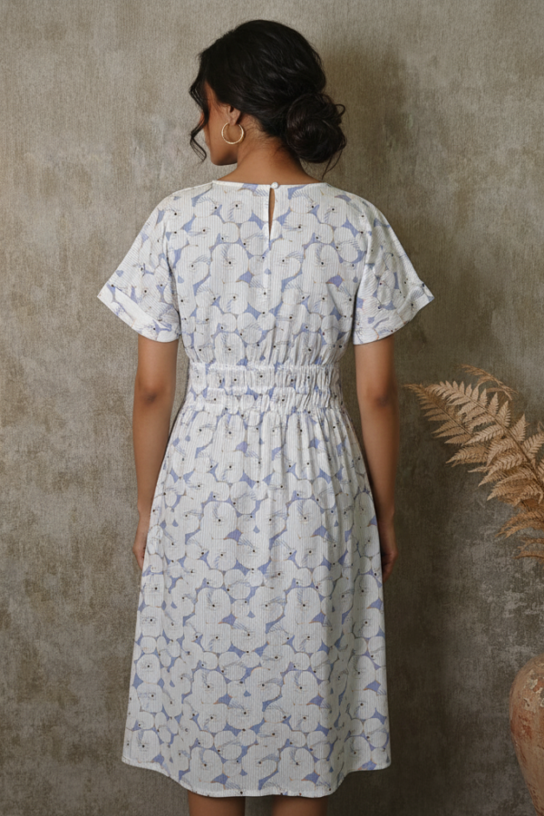 Ehsaas Cotton Poplin Embroidered Midi Dress