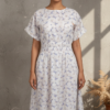 Ehsaas Cotton Poplin Embroidered Midi Dress