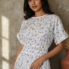 Ehsaas Cotton Poplin Embroidered Midi Dress