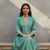 Anushka Turquoise Chanderi Silk Brocade Co-ord Set