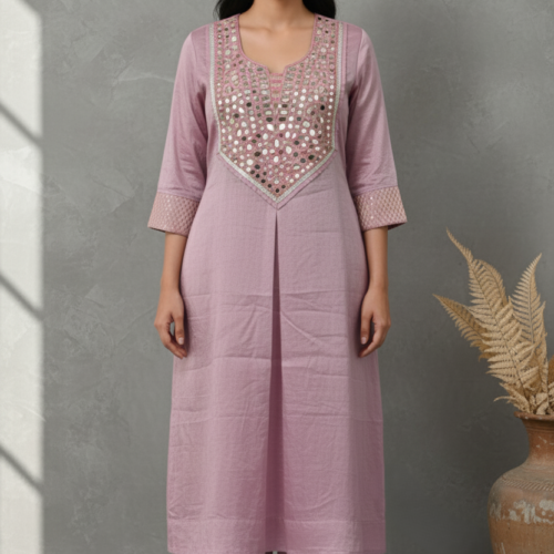 Trisha Chanderi Tissue Brocade Kurta Set