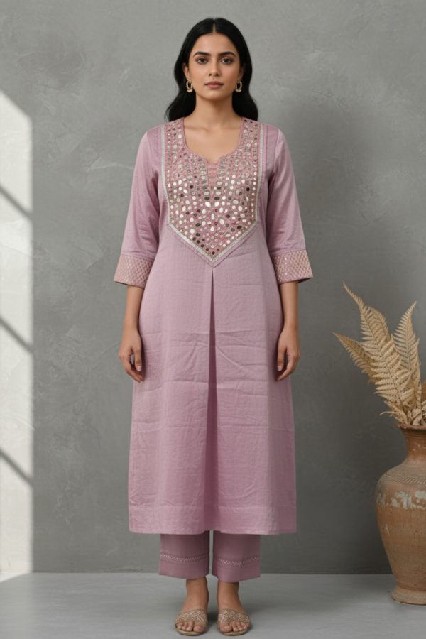 Trisha Chanderi Tissue Brocade Kurta Set
