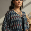 Tanya Ikkat Kimono Open Jacket III