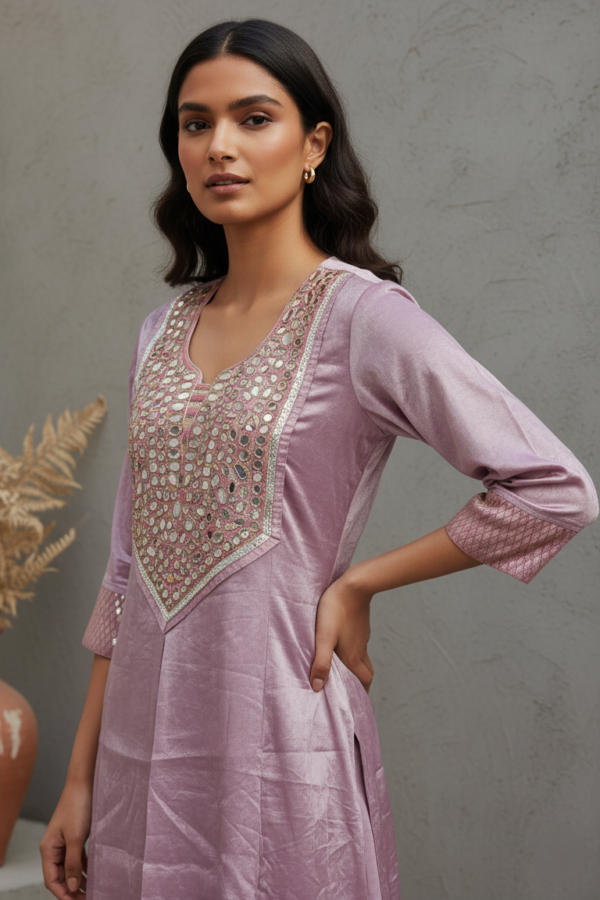 Trisha Chanderi Tissue Brocade Kurta Set