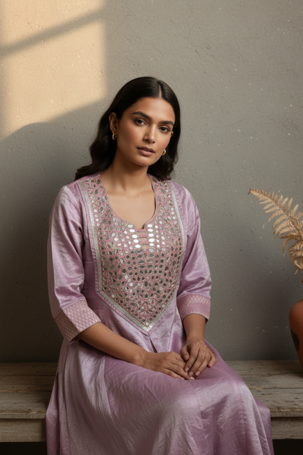 Trisha Chanderi Tissue Brocade Kurta Set