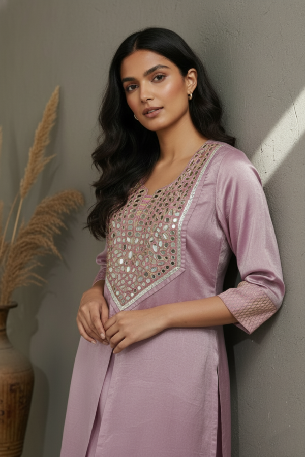 Trisha Chanderi Tissue Brocade Kurta Set