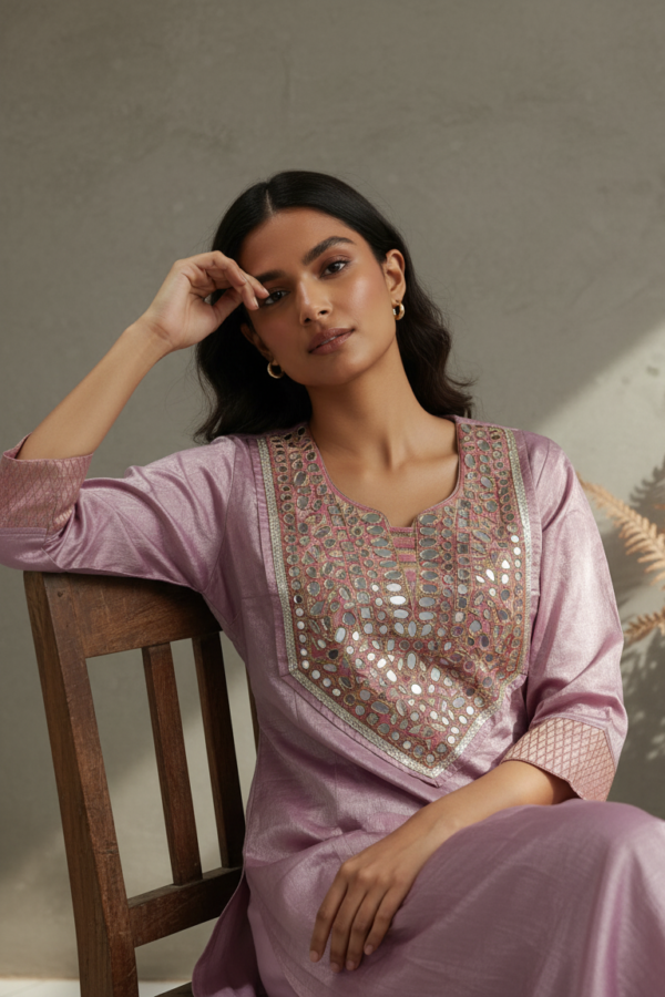 Trisha Chanderi Tissue Brocade Kurta Set