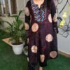 Noor Ajrakh Velvet Kurta Set – Geometric Dots
