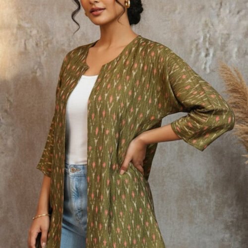 Tanya Ikkat Kimono Open Jacket II