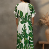 Gia Leaf Cotton Linen Smocked Dress