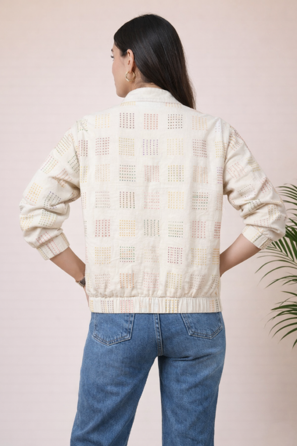 Misha Double Ikat Reversible Bomber Jacket