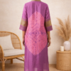 Kavya Modal Silk Shibori Shirt Dress – Purple