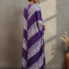 Aarohi Modal Silk Shibori Asymmetric Kaftan